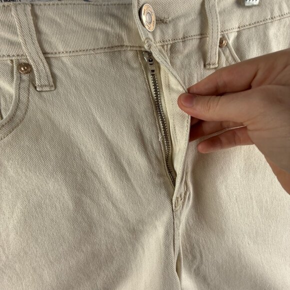 NWT Seven7 Jeans Slim Straight Ivory High Rise Denim Pants Fitted Hips Ladies - Picture 9 of 16